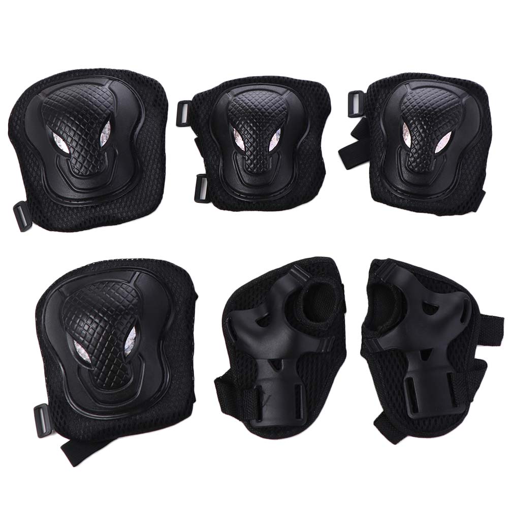 Mountain Biking Elbow Pads - 6개/세트 무릎&팔꿈치&손바닥 스케이트보드 보호 장비 두꺼운