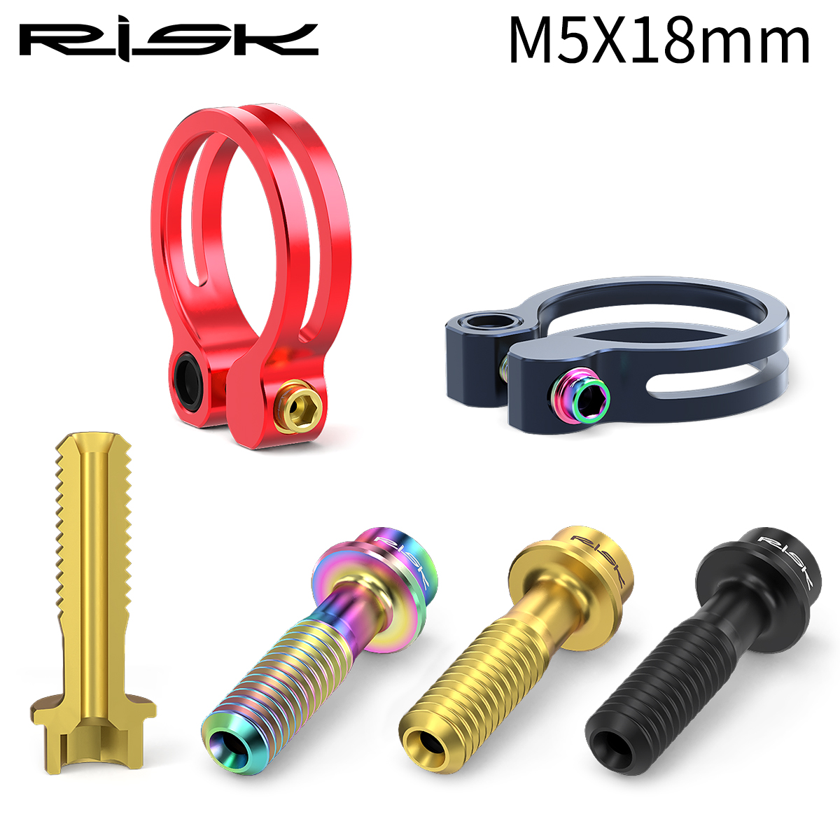 RISK M5x18mm 시트 나사 산악 자전거 티타늄  - Mountain Biking Tube 리뷰 및 가격